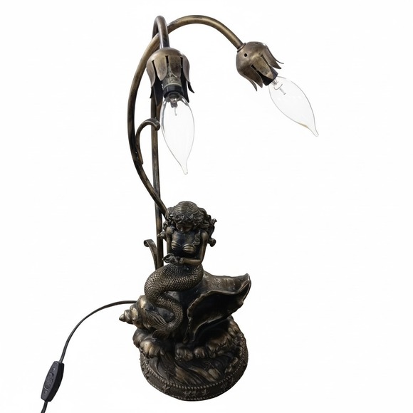 The Unbranded Brand Other - Gorgeous Bronze Mermaid Lamp! 19" Tall [1175]